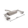 Silencieux arrière Ragazzon pour SEAT Leon III (5F) (09/2012 - Aujourd'hui) 50.0568.57 / VOLKSWAGEN Golf VII (08/2012