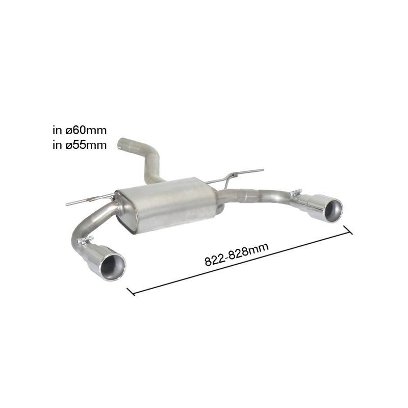 Silencieux arrière Ragazzon pour BMW Série 3 Gran Turismo (F34) (03/2013 - Aujourd'hui) 50.0881.05