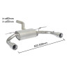 Silencieux arrière Ragazzon pour BMW Série 3 Gran Turismo (F34) (03/2013 - Aujourd'hui) 50.0881.05