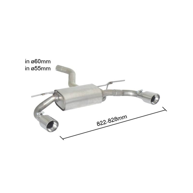 Silencieux arrière Ragazzon pour BMW Série 3 Gran Turismo (F34) (03/2013 - Aujourd'hui) 50.0881.60