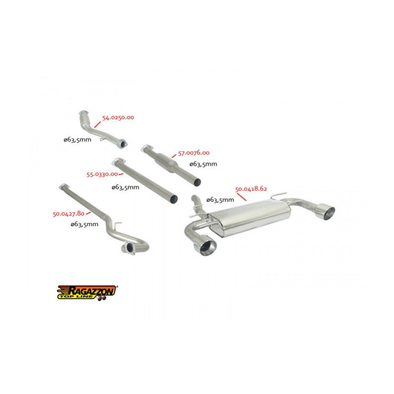 Décatalyseur Ragazzon pour SUBARU BRZ (04/2012 - Aujourd'hui) 55.0329.00 / TOYOTA GT 86 (04/2012