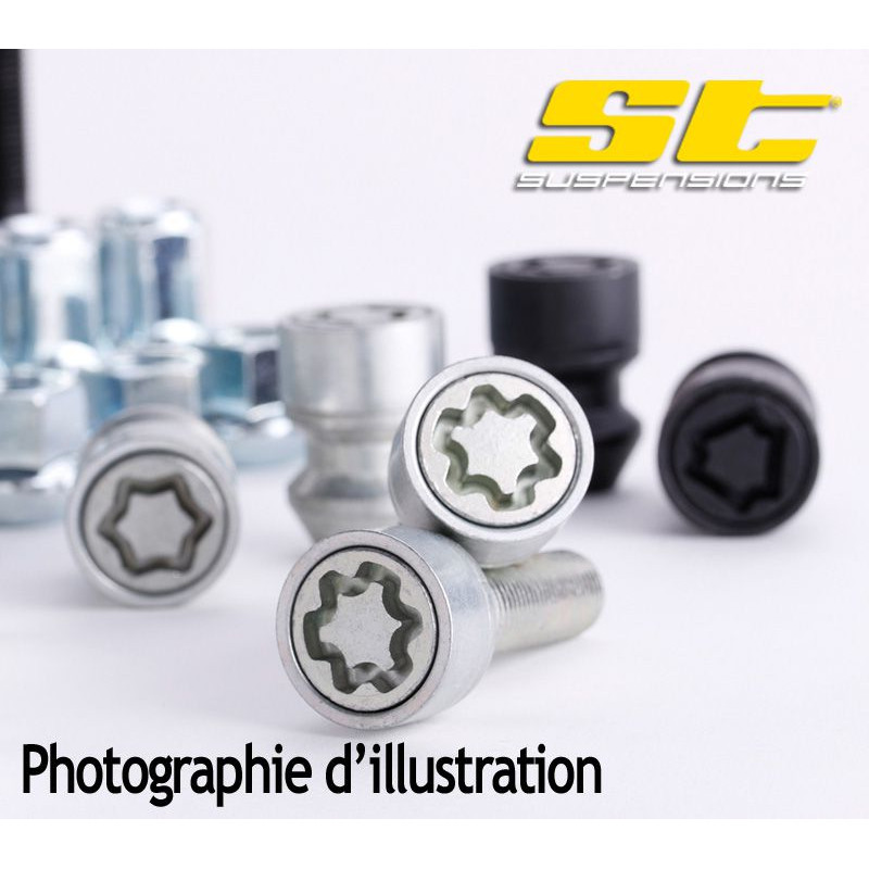 Wheel Lock M14x1.5 Ball Seat R13 (2 Bolts + Wrench)