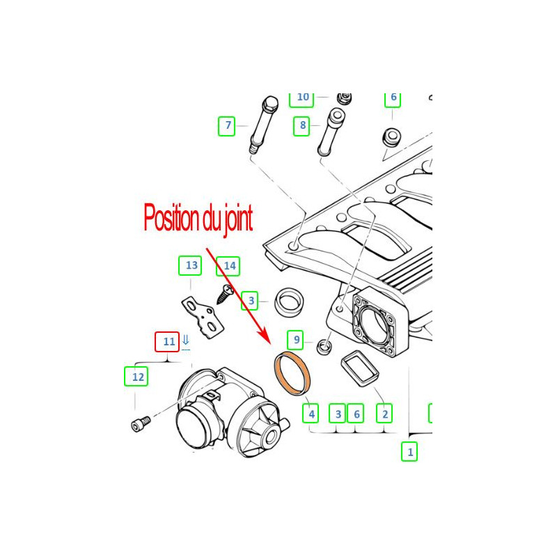 Kit eliminazione valvola EGR pneumatica BMW 1.8d, 2.0d, 3.0d