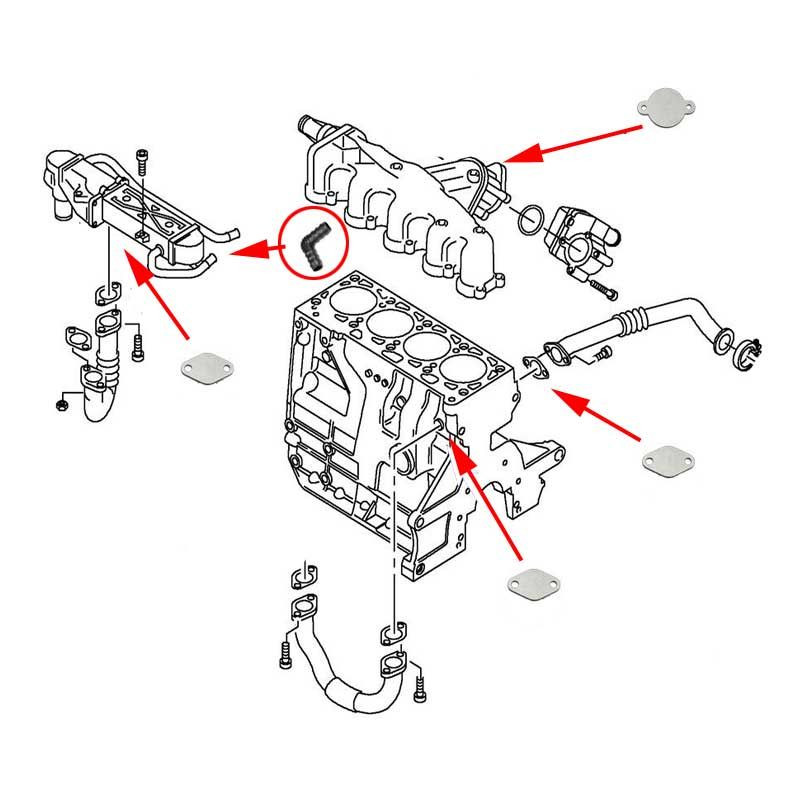 Kit eliminazione fisica della valvola EGR 1.2/1.6/2.0TDI VAG
