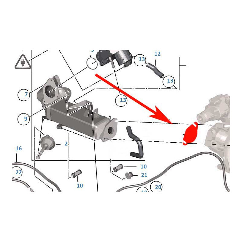 Plaque de suppression vanne EGR BMW Moteurs N47N / M57N