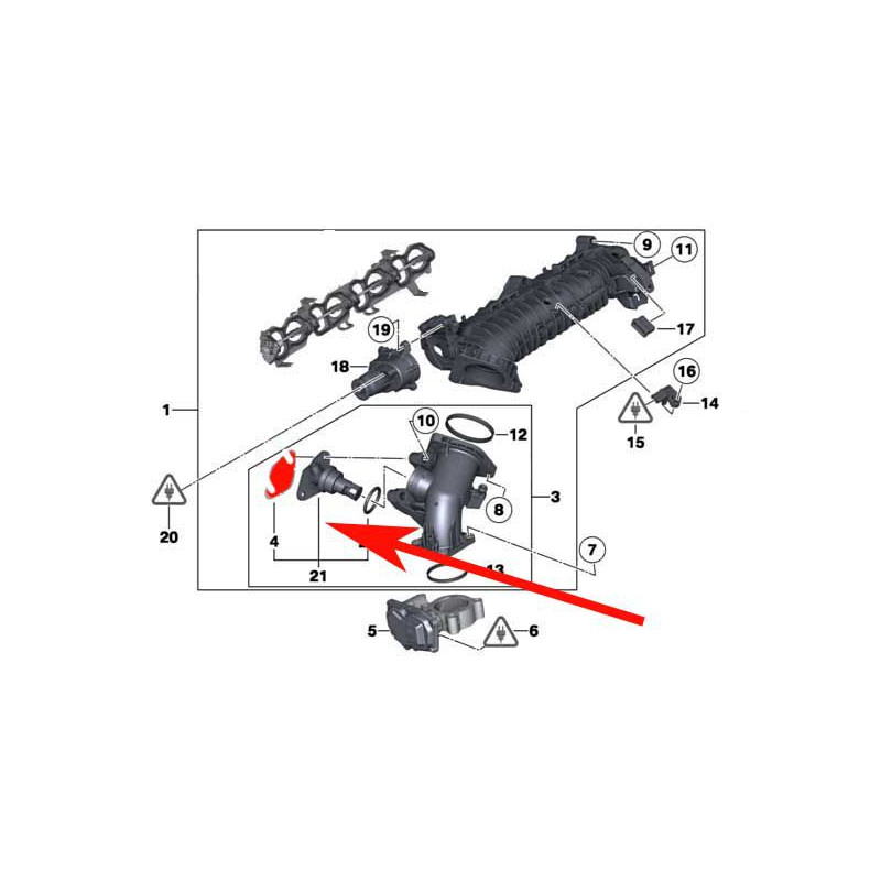 Plaque de suppression vanne EGR BMW Moteurs N47N / M57N