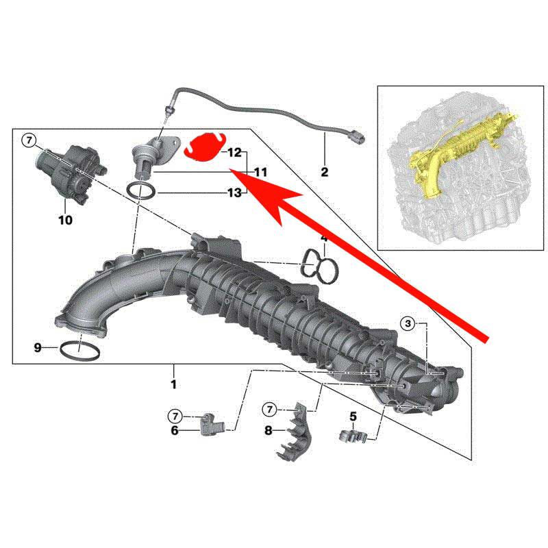 EGR valve delete plate for BMW N47N / M57N engines