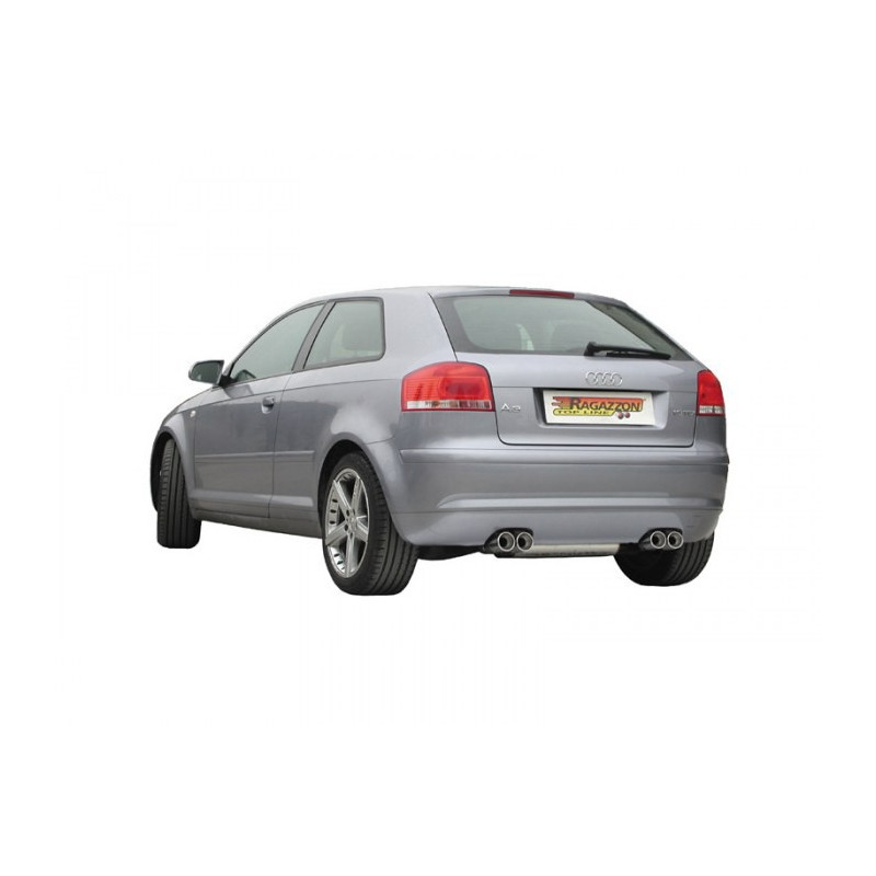 Silencieux arrière Ragazzon pour AUDI A3 (8P) (05/2003 - 08/2012) 50.0094.12 / VOLKSWAGEN Golf V (10/2003