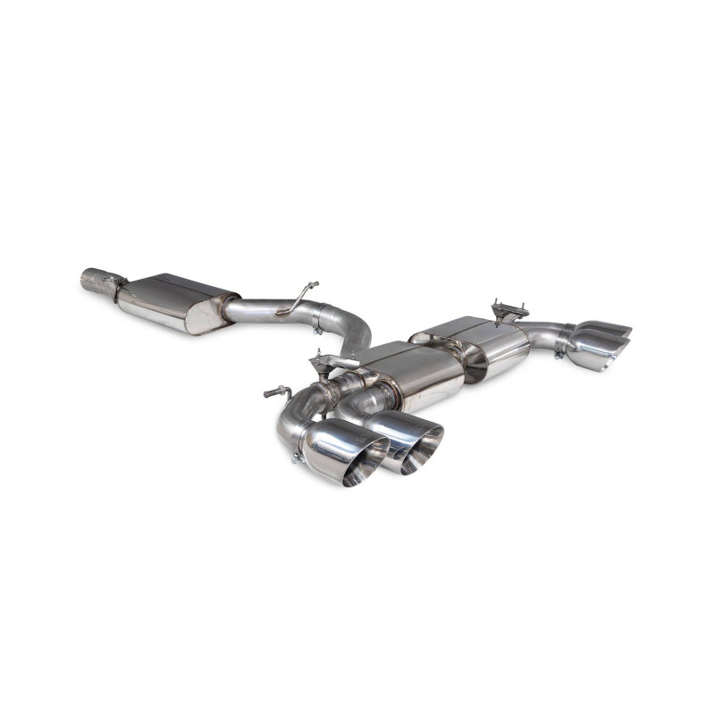 Scarico cat-back con silenziatore centrale (valvolato) Scorpion per Audi S3 8Y Sportback