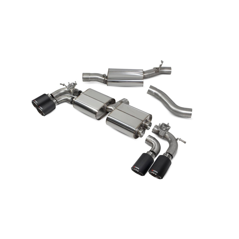 Escape cat-back intermedio con válvulas Scorpion para Volkswagen Golf R MK8 (FAP)