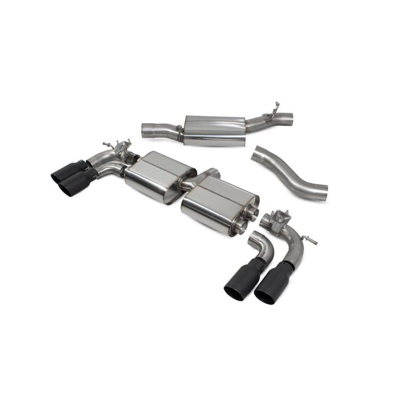 Scarico cat-back con silenziatore centrale (con valvole) Scorpion per Volkswagen Golf R MK8 (DPF)