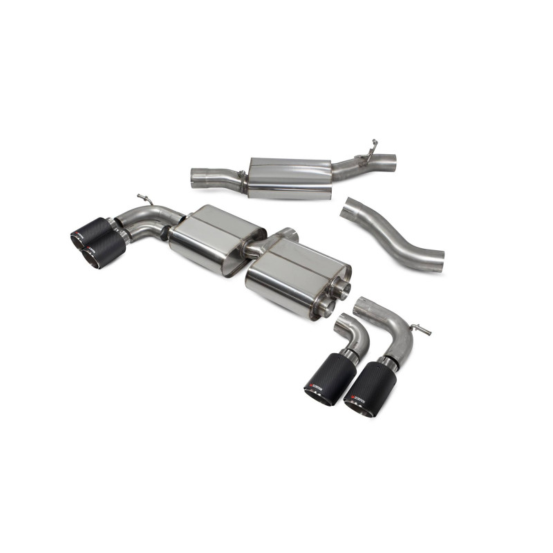 Cat-back con silenciador intermedio Scorpion para Volkswagen Golf R MK8 (FAP)