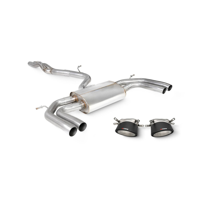 Cat-back exhaust without resonator (non-valved) Scorpion for Audi RS3 8Y Saloon