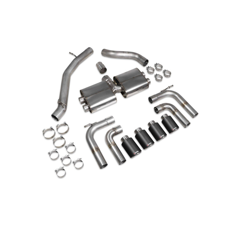Scarico cat-back senza centrale (senza valvole) Scorpion per Audi S3 Saloon 8V