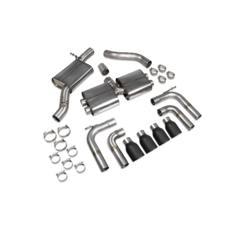 Escape cat-back sin intermedio (sin válvulas) Scorpion para Audi S3 Saloon 8V