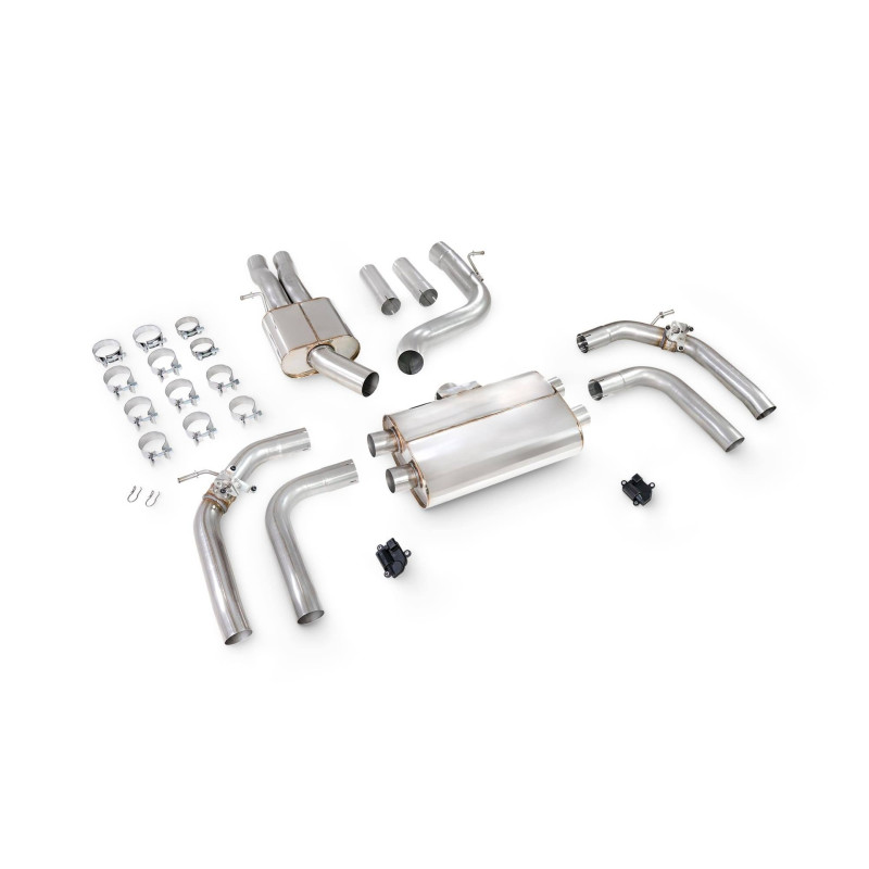 Escape cat-back sin silenciador intermedio (con válvulas) Scorpion para Audi RS3 8Y Saloon