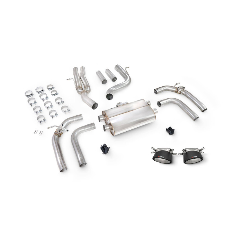 Escape cat-back sin silenciador intermedio (con válvulas) Scorpion para Audi RS3 8Y Saloon