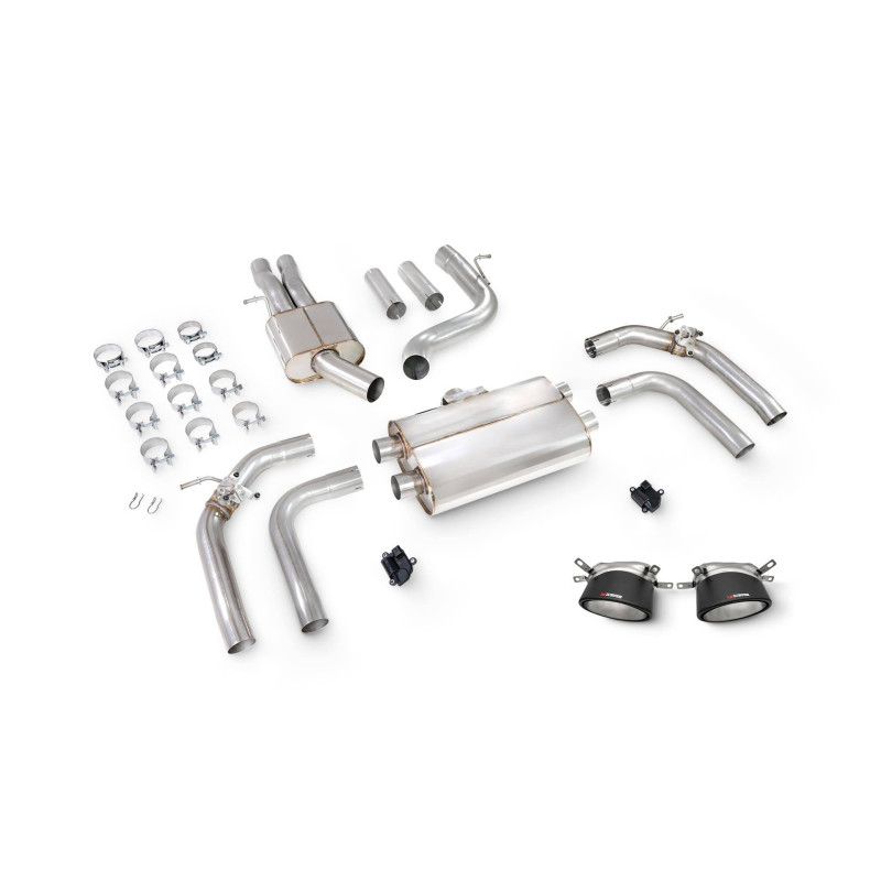 Escape cat-back sin silenciador intermedio (con válvulas) Scorpion para Audi RS3 8Y Saloon