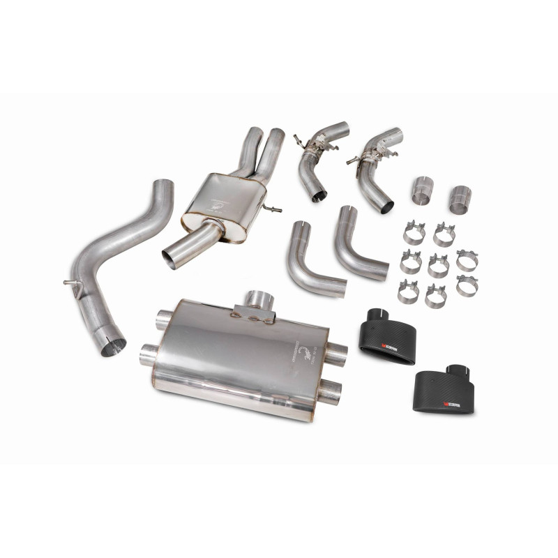 Scorpion cat-back exhaust without resonator (valved) for Audi RS3 Saloon 8V