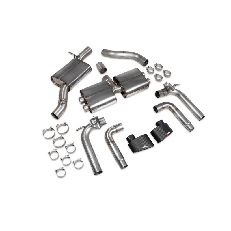Escape cat-back sin intermedio (valvulado) Scorpion para Audi S3 Saloon 8V