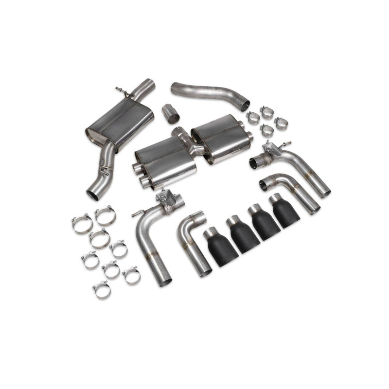 Scarico cat-back senza centrale (con valvole) Scorpion per Audi S3 Saloon 8V