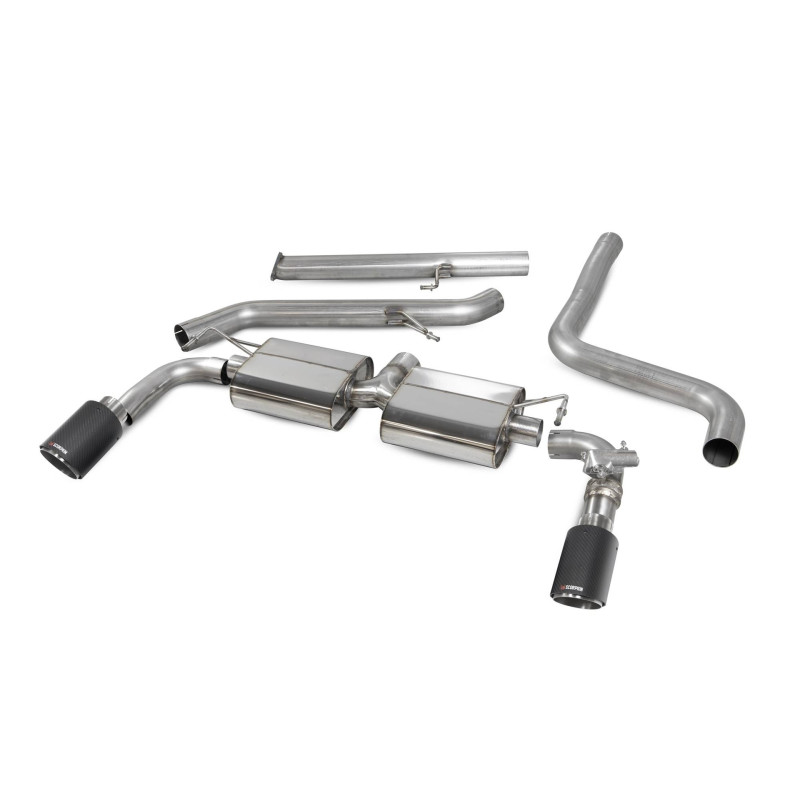 Escape cat-back sin silenciador intermedio (con válvulas) Scorpion para Hyundai i30N Performance (sin FAP)