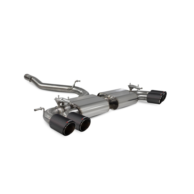Scarico cat-back senza centrale (valvolato) Scorpion per Volkswagen Golf R MK8 (DPF)