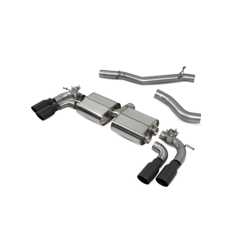 Cat-Back-Anlage ohne Mittelschalldämpfer (mit Klappen) Scorpion für Volkswagen Golf R MK8 (DPF)