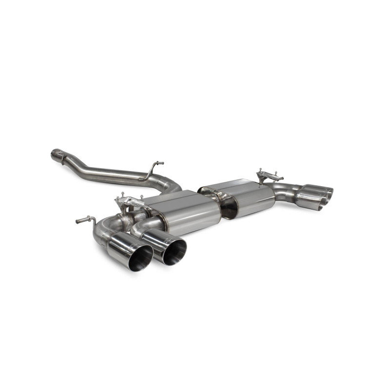 Cat-Back Exhaust without Resonator (Valved) Scorpion for Volkswagen Golf R MK8 (DPF)