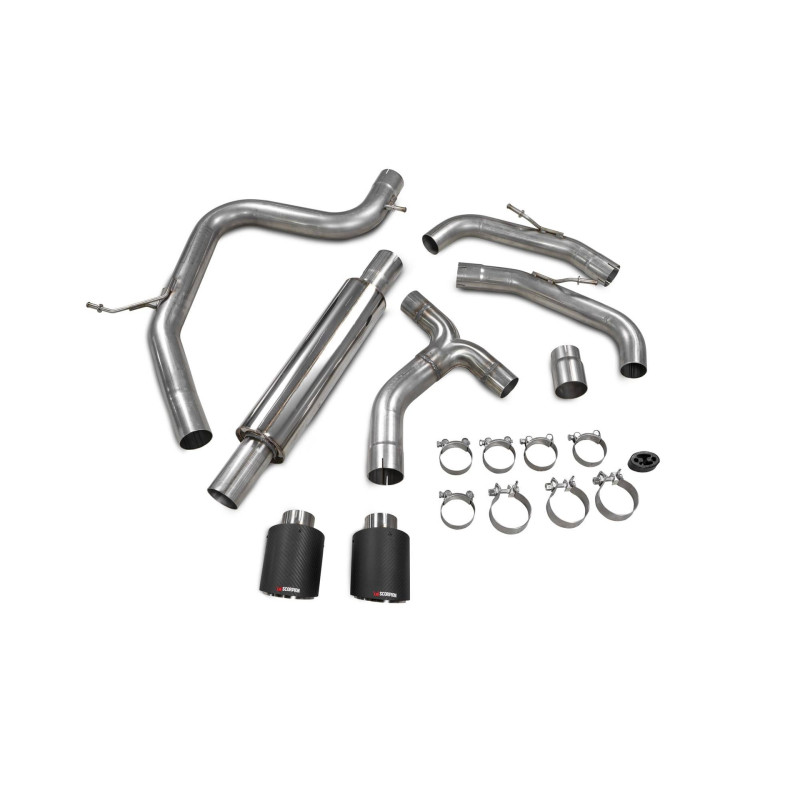 Cat-back exhaust without resonator Predator Scorpion for Volkswagen Golf MK8 GTi Clubsport