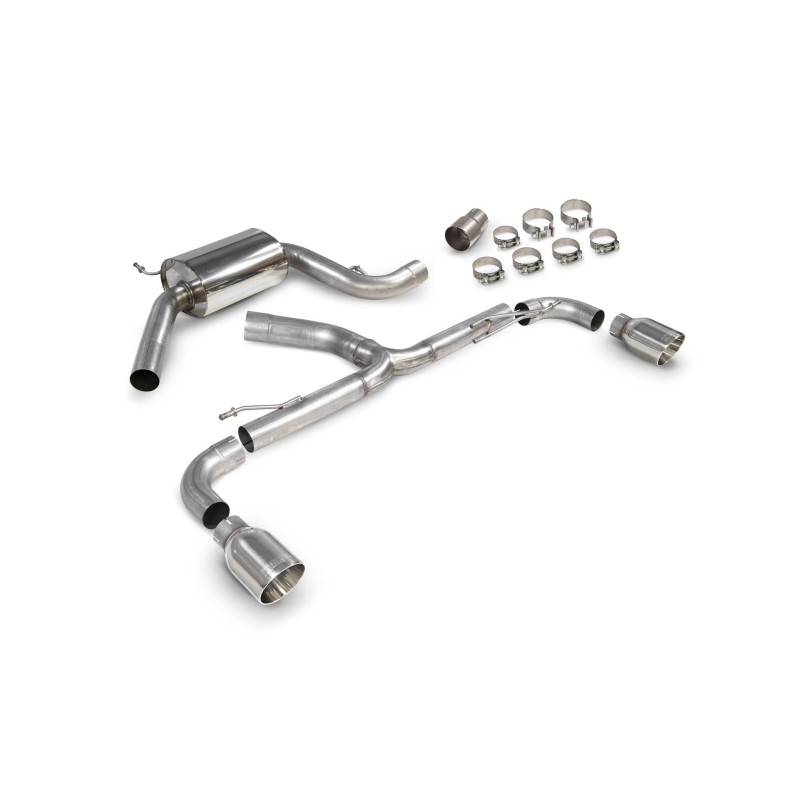 Scarico cat-back senza silenziatore centrale Predator Scorpion per Volkswagen Golf Mk6 Gti 2.0 Tsi & Edition 35