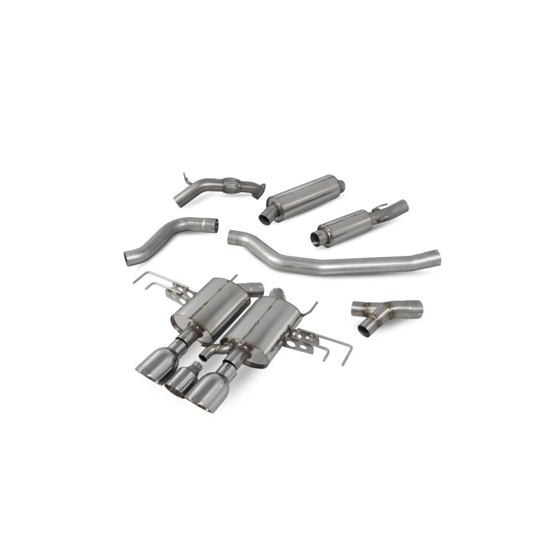 Scarico cat-back senza silenziatore centrale Scorpion per Honda Civic Type R FK8
