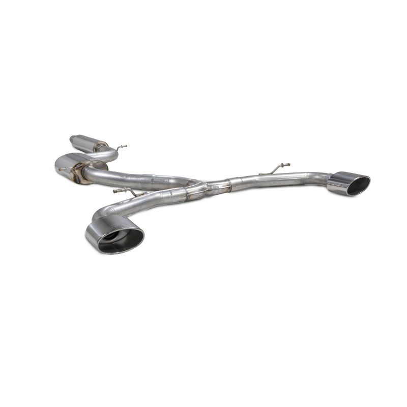 Cat-back exhaust without resonator Scorpion for Volkswagen Golf MK8 GTi Clubsport