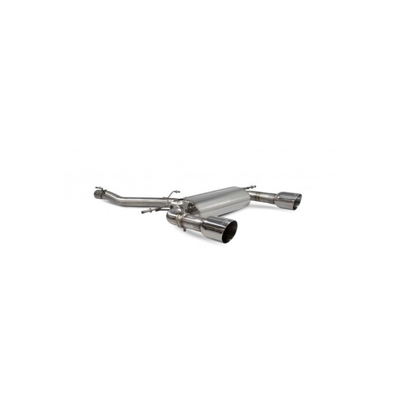 Scarico cat-back senza silenziatore centrale con valvole TT MK3 2.0 TFSi Quattro