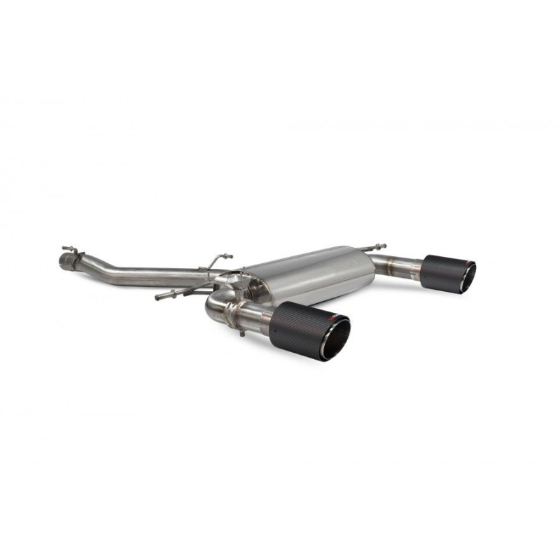 Scarico cat-back senza silenziatore centrale con valvole TT MK3 2.0 TFSi Quattro