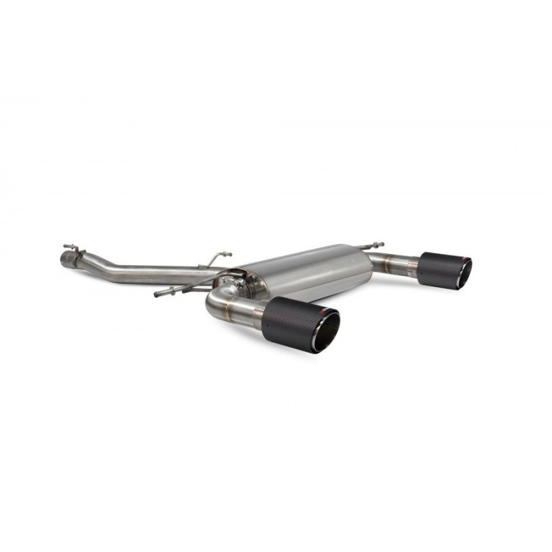 Cat-back exhaust without resonator (non-valved) TT MK3 2.0 TFSi Quattro