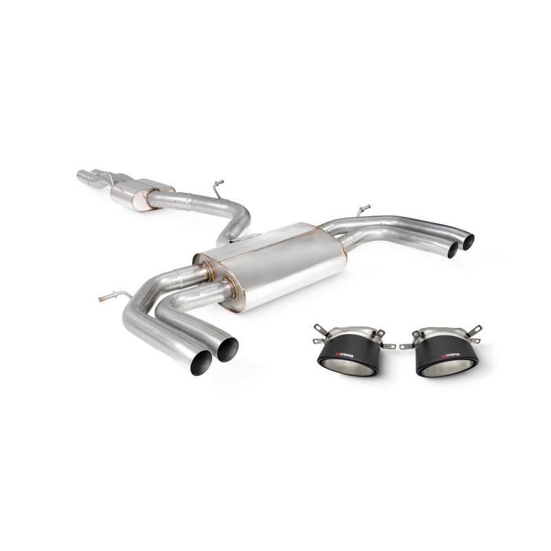 Cat-back exhaust without resonator (non-valved) Scorpion for Audi RS3 8Y Saloon