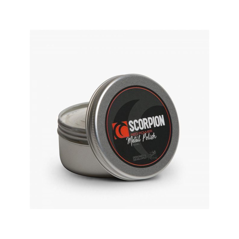 Scorpion Metal Polish tin for stainless steel exhaust tips