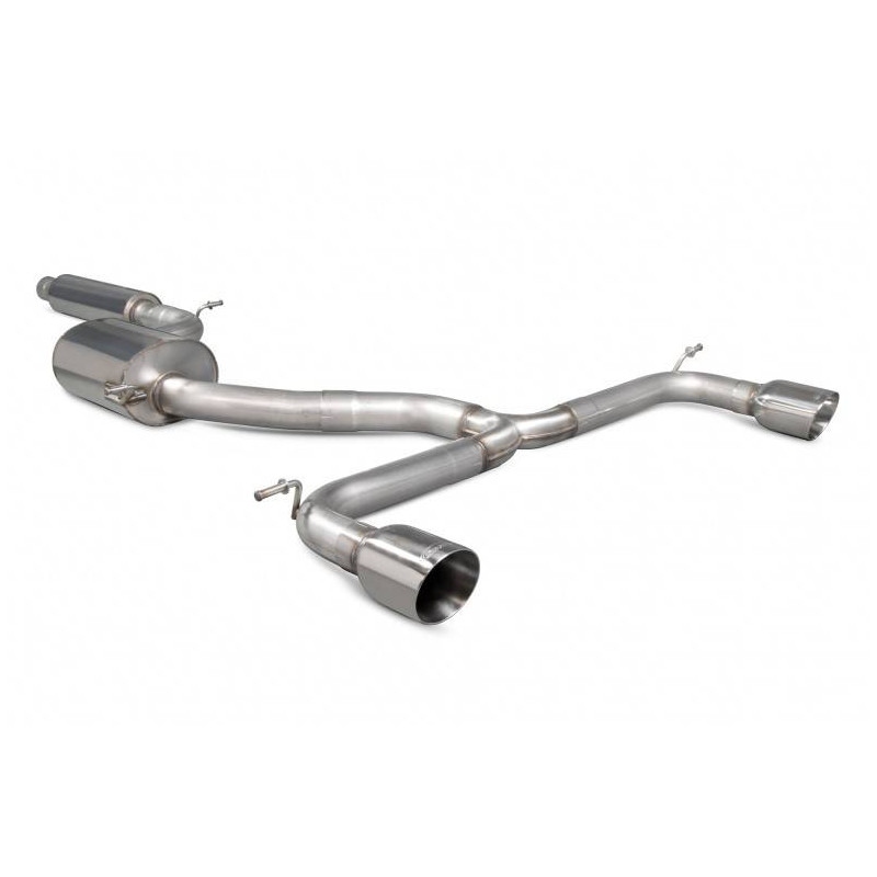 Cat-back exhaust with resonator Golf MK7.5 GTi TCR with DPF