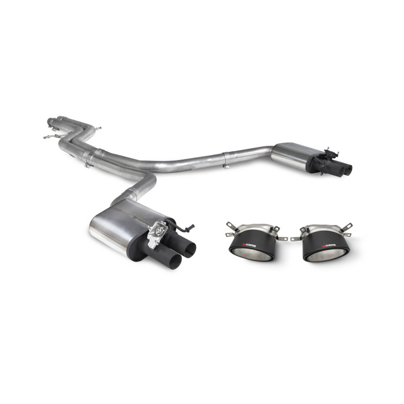 Scarico cat-back senza centrale e terminali Scorpion per Audi RS6 Avant C7
