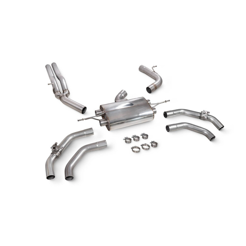 Cat-Back-Anlage ohne Mittelschalldämpfer (mit Klappen) Scorpion für Audi RSQ3 (F3)