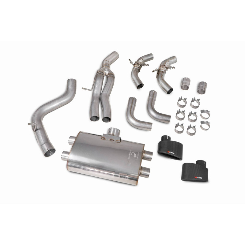 Scorpion valved cat-back exhaust without resonator for Audi TTRS MK3 Coupe (DPF)