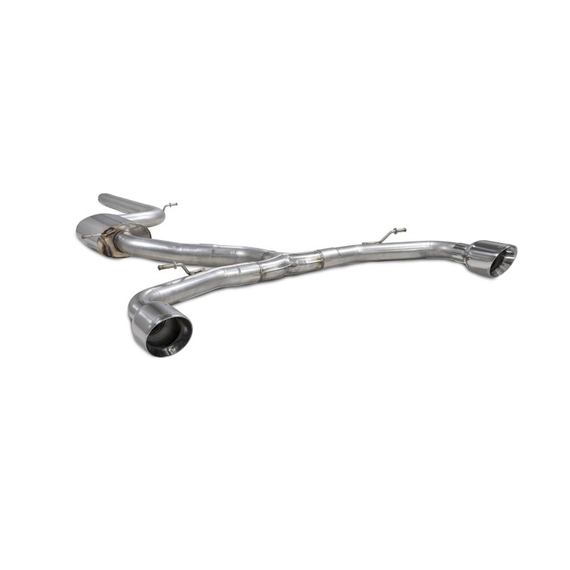 Cat-back exhaust without resonator Scorpion for Volkswagen Golf MK8 GTi Clubsport
