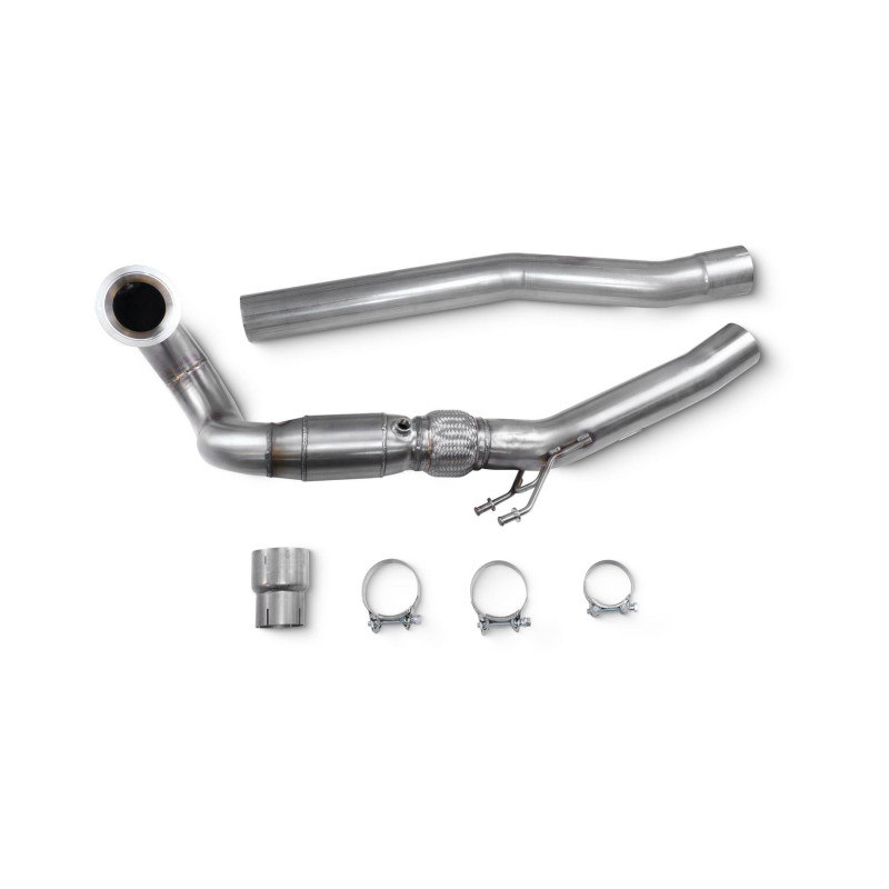 Downpipe con catalizzatore sportivo Scorpion per Audi-VW S3 8Y / Golf Mk8R, senza DPF