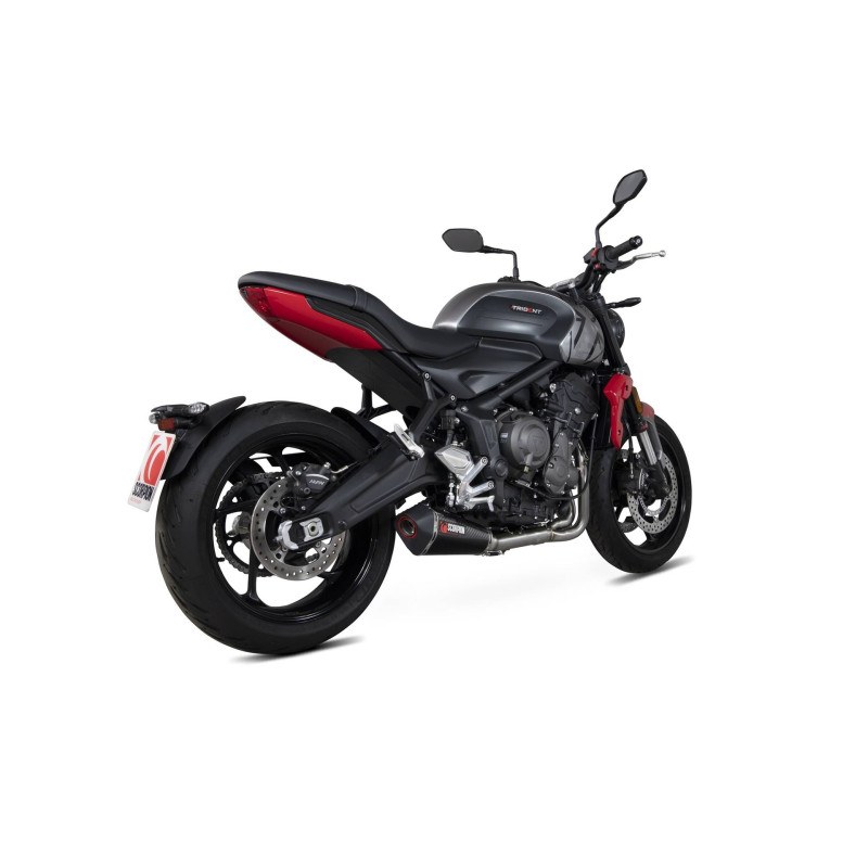 Línea completa Serket Taper Scorpion Triumph Trident 660 2021 - 2022