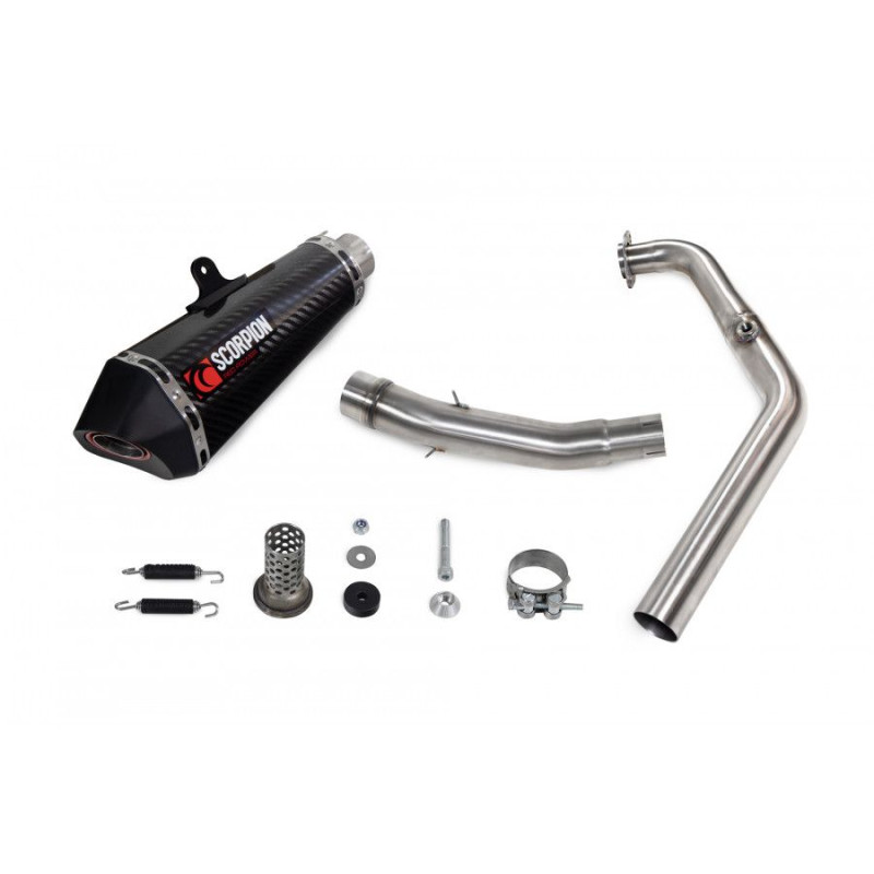 Impianto di scarico completo Serket Taper Scorpion Yamaha MT-125 Euro 4 2019 - 2020