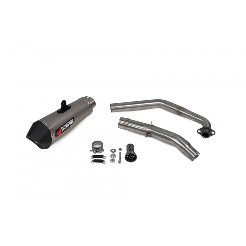 Impianto di scarico completo Serket Taper Scorpion Yamaha MT-125 Euro 5 2021 - 2022