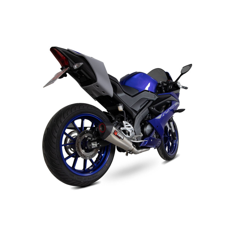 Línea de escape completa Serket Taper Scorpion Yamaha YZF-R125 2021-2022