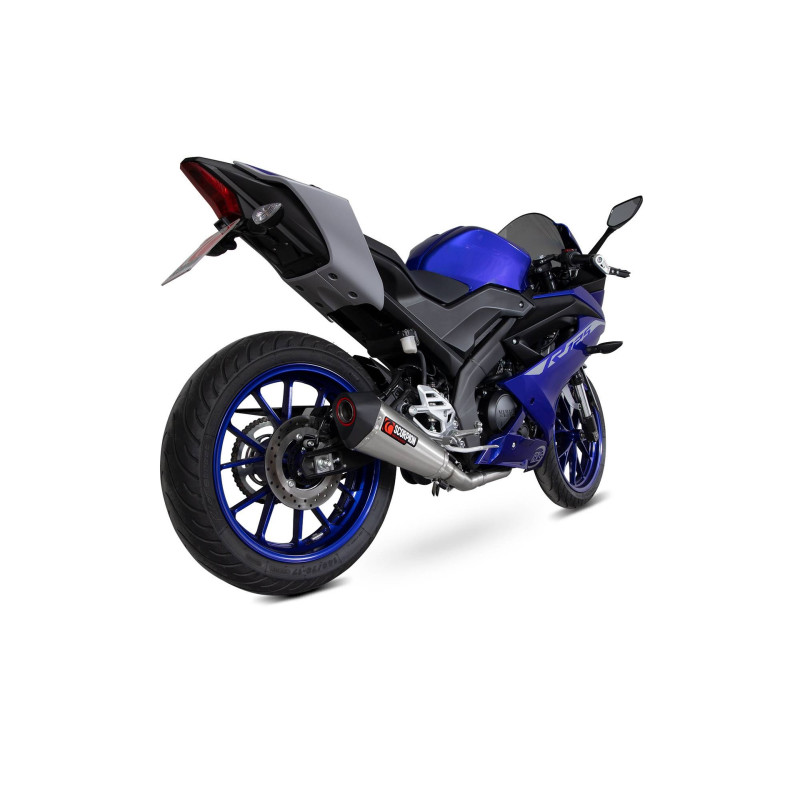Línea de escape completa Serket Taper Scorpion Yamaha YZF-R125 2021-2022