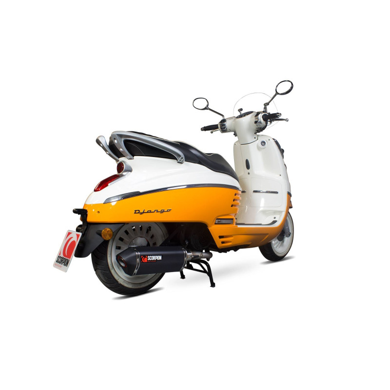 Impianto di scarico completo Serket "Parallel" Scorpion Peugeot Django 125 / Django 150 2017 - 2018